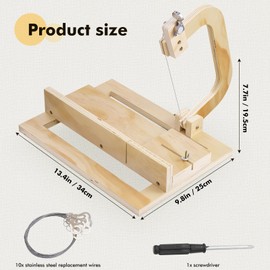 Kartols Wooden Soap Cutter,Adjustable Handmade Soap Making Supplies, Perfect for Soap Making Loaf Slicer, Essential Tool for Crafting Enthusiasts