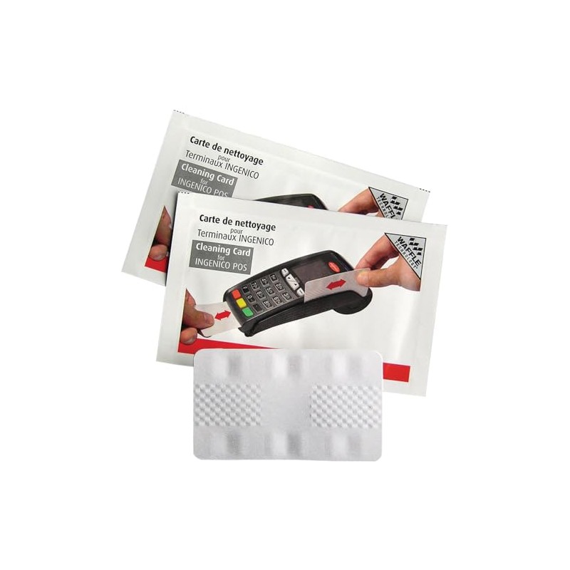 Ingenico Card Terminal Cleaning Card with Waffletechnology