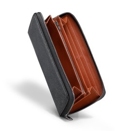 JOAIAO Men's Long Wallet, High Quality Leather, Made by First-class Wallets Artisans for Gentlemen, Business, Stylish, Large Capacity, YKK Zipper, Anti-Skimming, Separate Type, Coin Purse, Cowhide