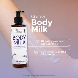 PACALLI Body Milk 230g - Crema Corporal con Karité y Coco - Aroma Lavanda