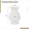 White Wavy Edge Ceramic Vase, Modern Ribbed Flower Vase for