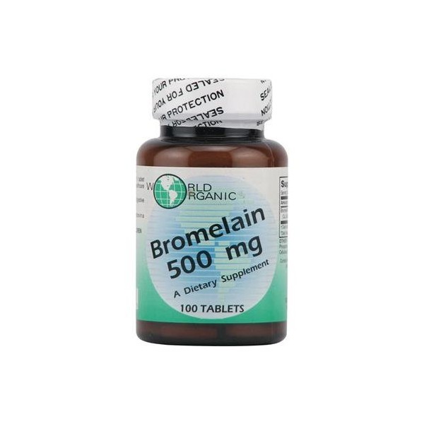World Organic Bromelain - 500 Mg - 100 Capsules
