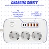 GOEDCH Multiple Socket with USB C: Distribution Socket 3 Way