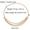 Nieeweiy Women Trendy Multilayer Metal Link Waist Chain Waist Belt