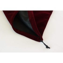 At Peace Memorials Velvet Cremation Urn Bag - Drawstring Closure - Adult Cremation Urn (Burgundy)