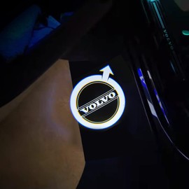 Volvo Car Curtain LED Courtesy Lamp Welcome Light Courtesi Light Logo Projection Ghost Compatible for Volvo Volvo V40 V60 S60 S80 XC60 XC90 (Volvo 01)