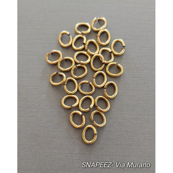 SNAPEEZ II ULTRAPLATE Oval Brasseria Ring Jump Ring 8x6mm. Made
