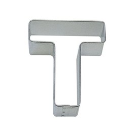 R&M Letter T Cookie Cutter in Durable, Economical, Tinplated Steel
