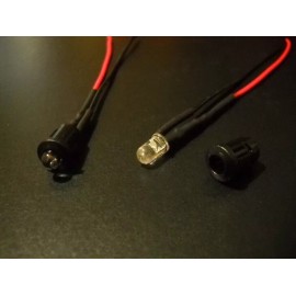 usa-leds 1 Super Bright BLUE 12VDC Alarm LED! Dash Mount! Self-Flashing! Universal Fit!