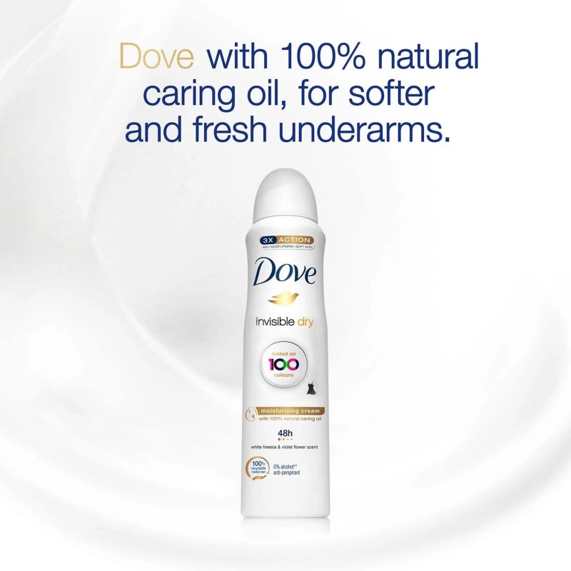 Dove Invisible Dry Antiperspirant Deodorant Spray for Woman Alcohol Free