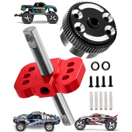 hopsupRC Upgrades Part for 1/10 Slash/Rustler/Stampede/Bandit 2WD,Aluminum Sealed Differential Case,Aluminum Differential Locker Spool Diff Locker Mounts Set,Red