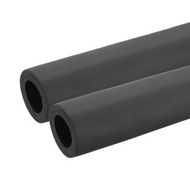 PATIKIL 1-7/8" (48mm) ID x 1.3Ft x 0.51" Pipe Insulation Foam Tube, 2Pcs Pipe Cover Wrap Roll Bar Tubing for Handle Grip HVAC Air Conditioner Units, Black