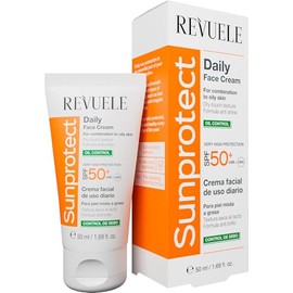Revuele Oil Control Sun Protect Daily Face Cream for Combination to Oily Skin, with SPF 50, Cruelty-Free, 50ml