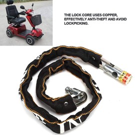 Mobility Scooter Chain Lock, Convenient Effectively Anti-Theft Covered with Non-Woven Cloth Motorcycle Lock for Mobility Scooter for Motorcycle for Bicycle