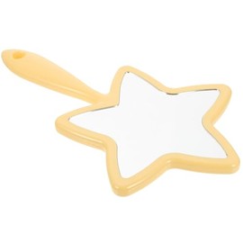 Espejo de Mano Portátil de Maquillaje Mango Forma de Estrella Espejo de Belleza Ligero de Plástico para Uso Diario y Obsequio Color Aleatorio Color Aleatorio