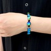 Gold Stone Luminous Firefly Glass Keramarin Bracelet, Okinawa, Power Stone,
