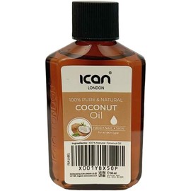 ICan London Hair and Skin Care Oil, Pure and Natural, 150 ml (50ml, Coconut Oil)