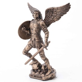 Veronese Design 4.2 Inch Archangel Saint Michael Painted Bronze Finish Religious Figurine