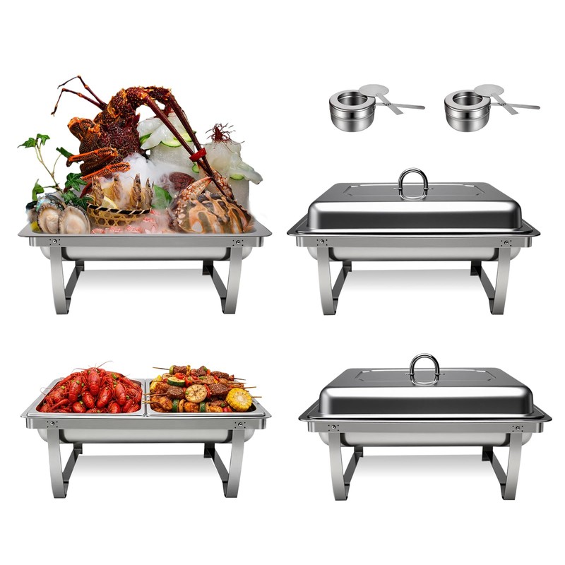 Chafing Dishes for Buffet, 9QT [Large Size and Sturdy] Heating