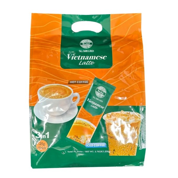 Beanhut's Vietnamese Latte, Instant Coffee Mix, 3 in 1 Coffee