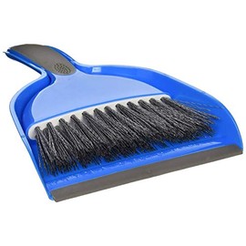 Small Hand Broom with Snap-on Dust Pan, Pack of 2, Colors may vary