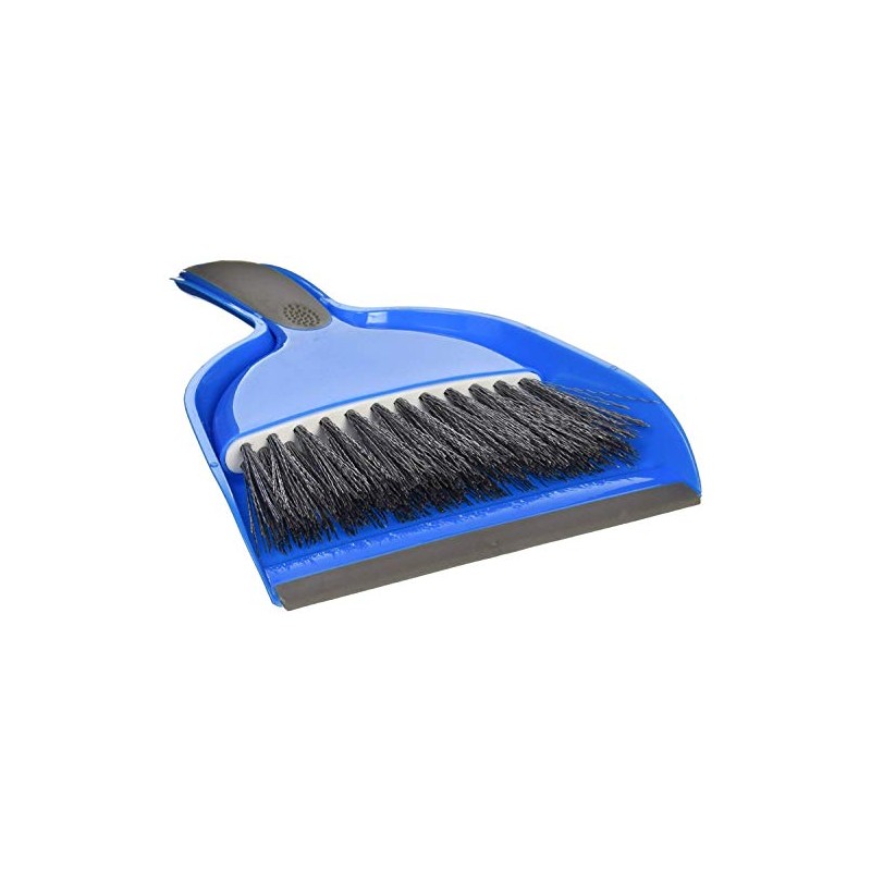 Small Hand Broom with Snap-on Dust Pan, Pack of 2,