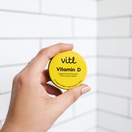 Vitl Vitamin D3 | for Immune System, Bone, Teeth, Muscle, Heart Strength & Support | 30 Vegan Softgel Capsules in Pocket-Sized Tin