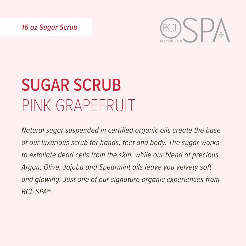 BCL SPA Sugar Scrub Pink Grapefruit, 16 oz