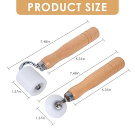 FCHO Wallpaper Smoothing Roller, Rubber seam roller, wheel roller Corner Seam Roller for wallpaper, wood hand wallpaper roller pack of 2