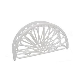 7" Napkin Holder - Fan Design 12 Pieces / White