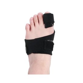 Toe Splint Straightener, 2 Packs Adjustable Hammer Toe Corrector for Women & Men, Toe Splint for Curled Toes, Broken Toe Support, Claw Toe and Mallet Toe (Black, One Size)