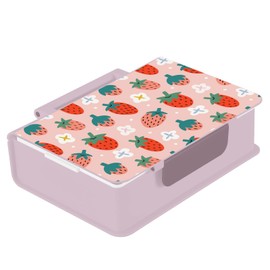 Kcldeci Bento Box Container Strawberry Summer Berry Bento Box Lunch Box Bento Box with Lunch Containers Meal Prep Lunch Box for Toddler/Kids/Adults