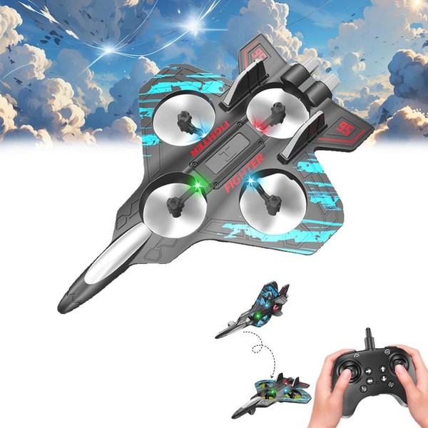 Electric Remote Control RC Jet Aircraft,1 Count 4-axis Sliding Airplane