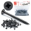 4.5 x 45 mm Pack of 100 Countersunk Screws Black
