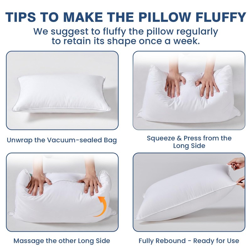 Pillows Standard Size Set of 4, Hotel Quality Bed Pillows