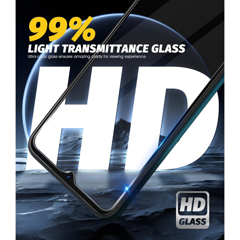 (3 Pack) Orzero Tempered Glass Screen Protector Compatible for BLU