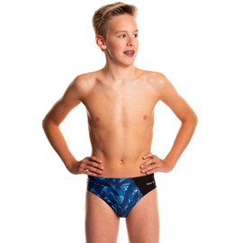 Flow Splice - Pantalones de baño para niños, estilo breve para practicar natación y competición en traje de talla 21 a 32, Ultramarino, 25