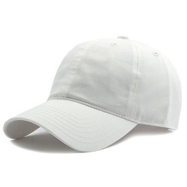 BABAHU Men and Women Baseball Cap Plain Blank Adjustable Classic Baseball Hat Cap 100% Cotton Golf Dad Hat (CA/US, Alpha, One Size, A-White)