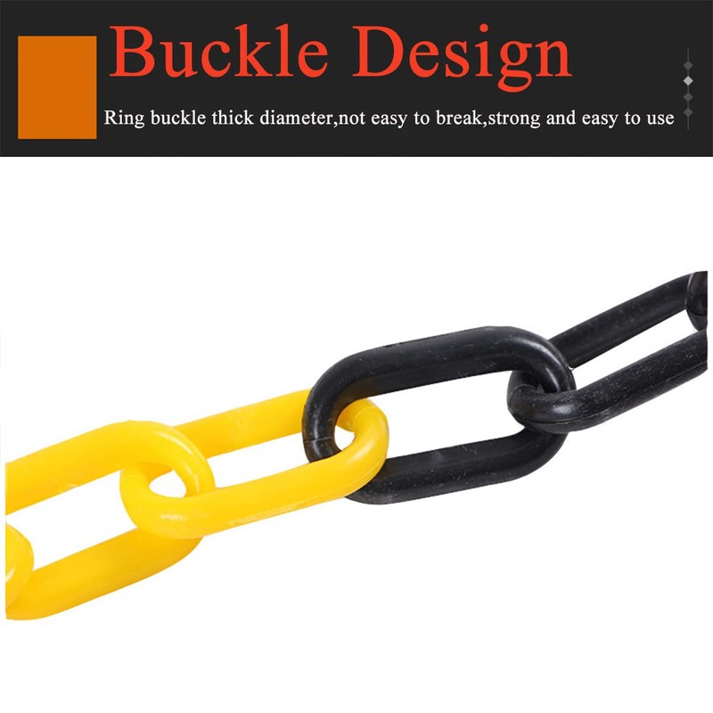 MACHSWON 2m Plastic Chains Barrier Safety Post Cone Isolation Fence