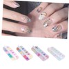 Healvian Acrylic Nail Art Decorations 12 Pack Shiny Nail Art