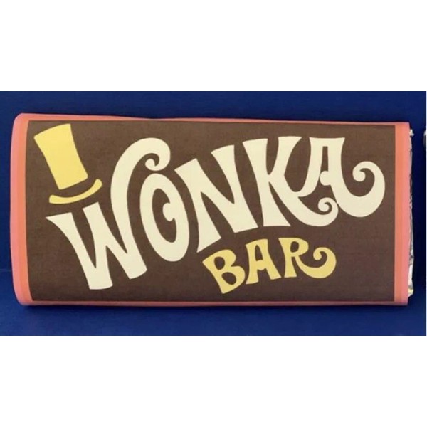 Merckens Milk Chocolate 6” WONKA MILK CHOCOLATE BAR W/ GOLDEN