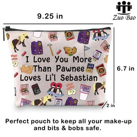 Zuo Bao Horse Lover Gift I Love You More Than Pawnee Loves Makeup Bag for Fans, More Than Pawnee