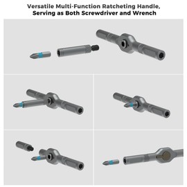 42 in 1 Magnetic Ratchet Screwdriver Set, Precision Screwdriver Mini Removable Self-assembly Magnetic DIY Precision Tool kit for Computer, Laptop, Game Console, Bicycles, Furniture, Ring Doorbell