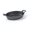 HAWOK Cast Iron Oval Serving Au Gratin Cookware Set of