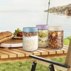 HIGLASTO Glass Jars For Overnight Oats, 16oz Food Storage Containers