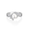 STARCHENIE 925 Sterling Silver Pearl Ring Wedding Engagement Jewelry Gift