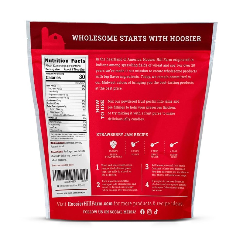 Hoosier Hill Farm Fruit Pectin, 6LB (Pack of 1)