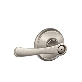 Schlage F40 VLA 619 Avila Door Lever, Bed & Bath Privacy Lock, Satin Nickel