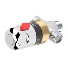 Solid Brass Thermostatic Mixer Valve Thermostatic Control for Water Temperature Pipe Sink for Solar Shower Systems in Washrooms and Kitchens