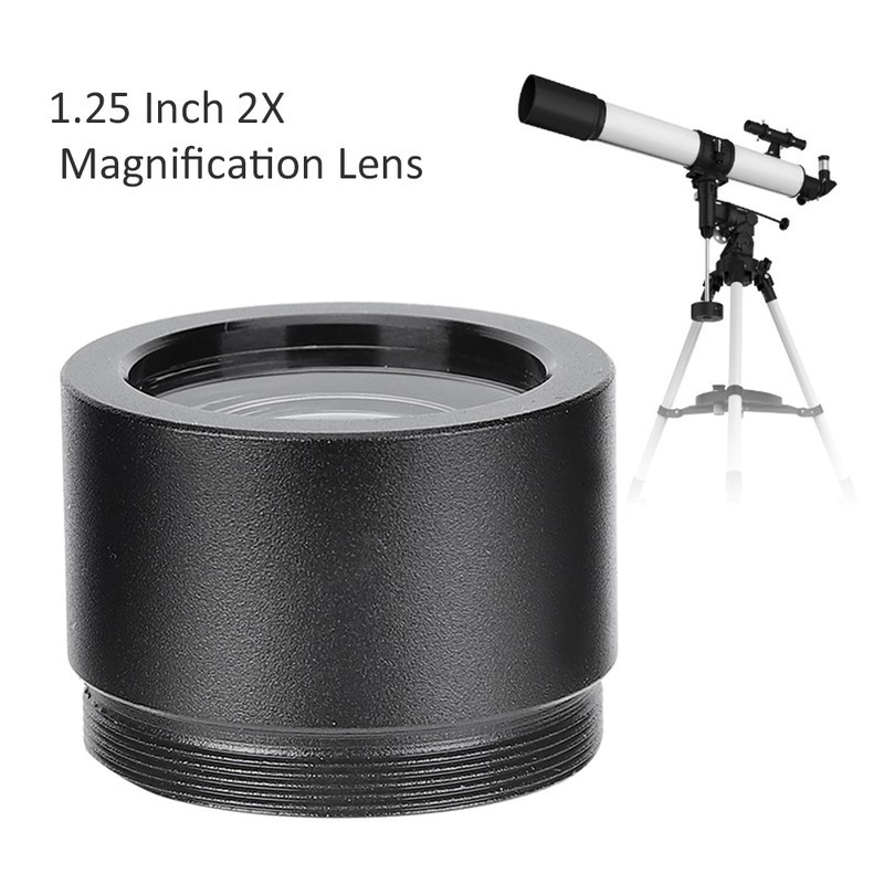 Datyson 2X Eyepiece End Magnification Lens Astronomical Telescope Accessories Black